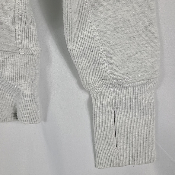 Lululemon Women’s Cuddle Up Heathered White Jacket Zip Up Sz 4 - Picture 4 of 7